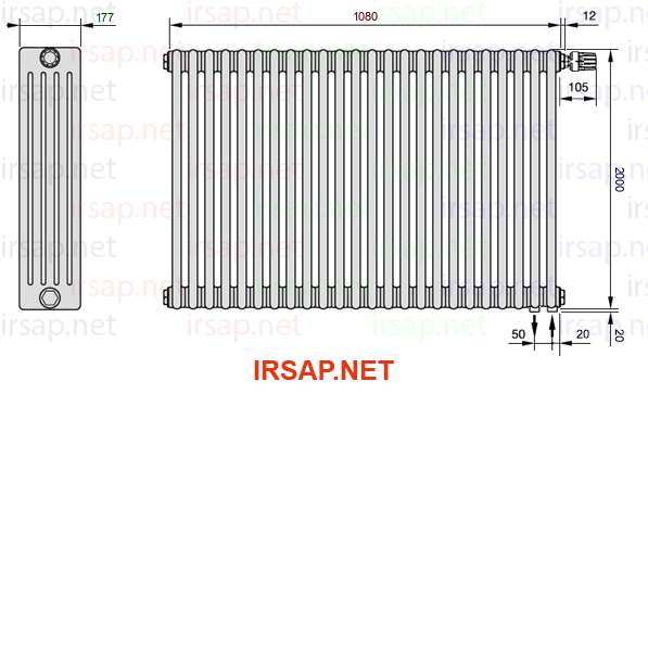 Радиатор IRSAP Tesi 52000/24 T25 CL 01